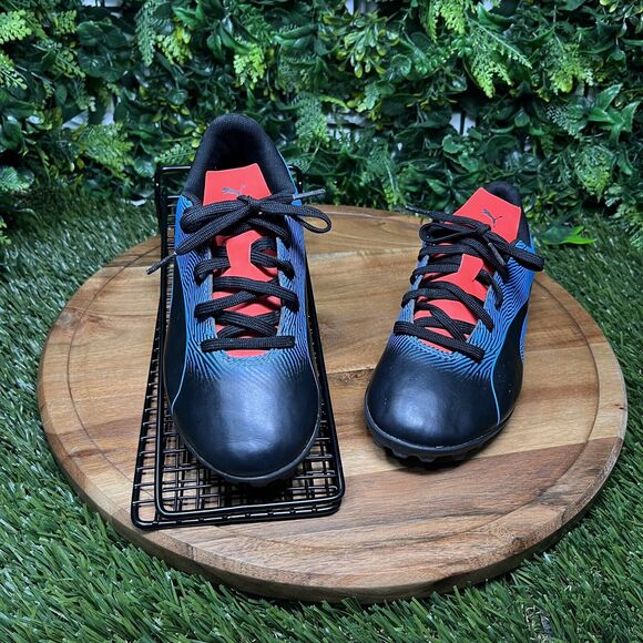PUMA SPIRIT II IT Soccer Cleats Youth 4.5C Black Blue Red Blast Shoes 1863‎ - Picture 1 of 11